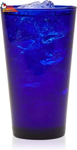 Libbey Kobaltblau Trinkgläser, Klassisches Design Flare Tumbler Gläser Set - Bild 1 von 6