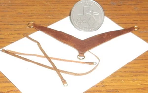 Dollhouse Miniature Cowboy Western Horse Breast Collar Brown Old 1:12 Rodeo Tack - Picture 1 of 1