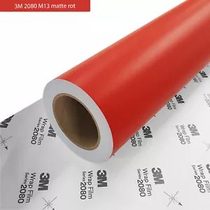 47,13€/m² Autofolie Rot Matt Carwrapping Luftkanäle 3M 2080 M13 Folie 152cmx30cm - Bild 1 von 2