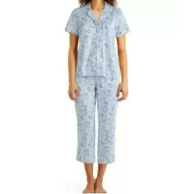 Nuevo con etiquetas Conjunto de pijama pantalones capri estampados Charter Club para mujer mini floral S Foto 1 de 2