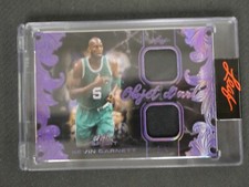 KEVIN GARNETT 2021 LEAF ART OF SPORT PURPLE DUAL RELIC /4 BOSTON  CELTICS