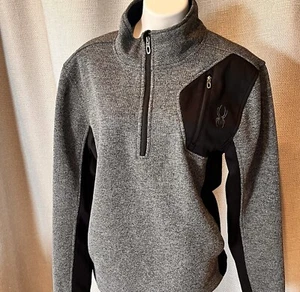 Spyder Raider 1/4 Zip Pullover Sweater Heather Gray - Mens Sz Large - Picture 1 of 24