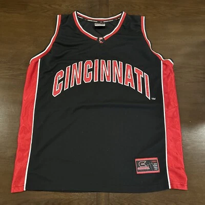 Vintage Cincinnati Bearcats Basketball Jersey Mens XL Black Red Colosseum NCAA - Image 1 of 4