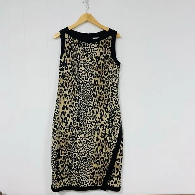 Vestido Vaina Allison Daley Sin Mangas Estampado Leopardo Talla 8 Foto 1 de 4