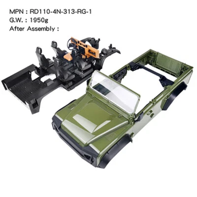 Hard Shell Convertible Car Shell RC Car RD110 for Trx-4 SCX10 313mm Wheelbase - Image 1 of 4