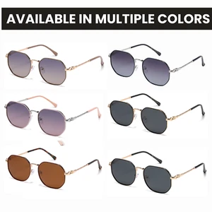Gafas de sol polarizadas para hombre mujer diseñador de moda protección UV marco de metal - Imagen 1 de 18