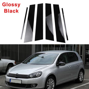 For VW Golf MK6(5K)2009-2012 Pillar Post Window Door Decal Trim Cover Black - Picture 1 of 13