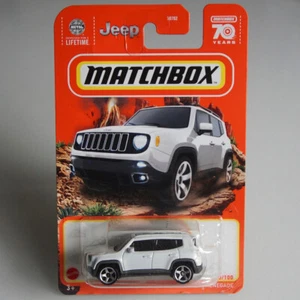 2023 Matchbox #40 - 2019 Jeep Renegade White - Long Card - Picture 1 of 6