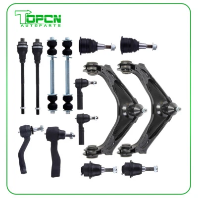 14pcs Front Control Arms Tie Rod Ends For Hummer H2 Sierra Silverado 2500 3500 — 第 1/4 张图片