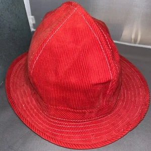 De colección Años 90 Rojo Pana Ropa de Trabajo Daisy Mae Boonie Sombrero Cubo 22-23 Circ. - Imagen 1 de 7