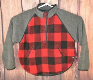 Woolrich Glacier View Red Buffalo Plaid Fleece Poncho Pullover Women's Size M/L - Picture 1 of 8