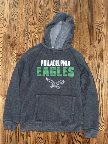 Philadelphia Eagles Grey Hoodie Sweatshirt - Medium Cover