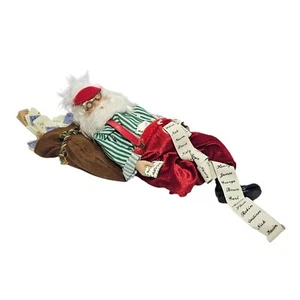 Vintage Possible Dreams Clothtique Sleeping Santa Figurine 2003 - Picture 1 of 5
