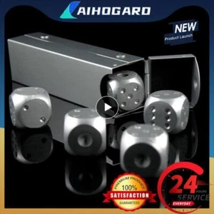 Aluminum Alloy Metal Dices Set Whisky Dice Stones Ice Cubes Bucket Reusable Keep - Picture 1 of 9