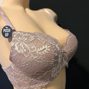Prima Valentina Women's Lace Bra Push Up Padded Underwire 34C NEW Rose 898089 - Imagen 1 de 10