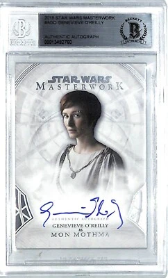2018 Star Wars Masterwork GENEVIEVE O'REILLY "Mon Mothma" Signed Card BAS Slab - Image 1 of 3