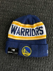 Golden State Warriors Beanie New Era Interior Lining Knit Cuffed Blue Gold NEW - Picture 1 of 10