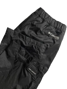 Columbia Pants Men's Sz Medium Black Jogger Sweat Windbreaker Rain Gear -READ - Picture 1 of 20