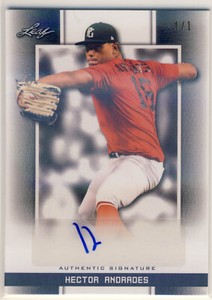 HECTOR ANDRADES 2019 Leaf Perfect Game PG Black SHIMMER AUTO /50 BETHUNE-COOKMAN