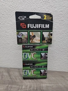 Pack of 2 Fujifilm DVC Mini DV Digital Video Cassettes 60 Min SP  - Picture 1 of 3