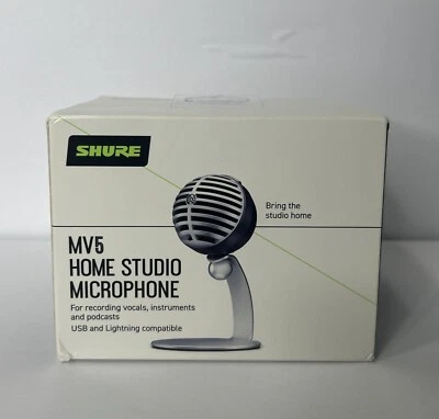 Shure MV5 Digital Condenser Microphone with Cardioid-Plug-and-play with iO. New - Image 1 of 4