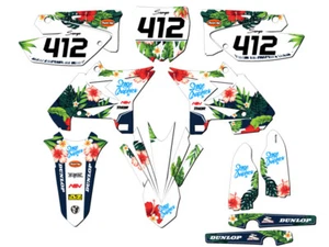 2008-2014 fits UFO RESTYLE YZ 125 TROPIC White Senge Graphics Kit Compatible ... - Picture 1 of 10
