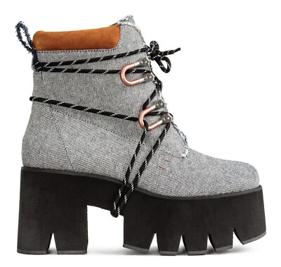 Nuevo Hannah Jinkins x H&M Limited Jeans Botas Plataforma Alta 39 8 8.5 Azul Foto 1 de 4