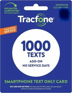 Dodatek tekstowy TracFone 1000 - bezpośrednie ładowanie! - Zdjęcie 1 z 1