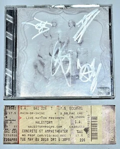 Halestorm signed CD Insert Ticket The Strange Case Of 2012 4 Autogramme NO CD - Bild 1 von 13