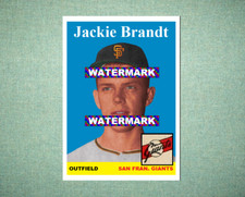Jackie Brandt San Francisco Giants 1958 Style Custom Baseball Art Card