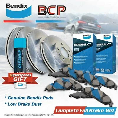 Front + Rear BCP Disc Brake Rotors Bendix Brake Pads for Ford Laser KN KQ 1.8L - image 1 of 4