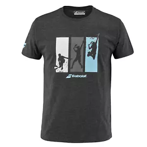 Babolat Padel Cotton Tee Herren T-Shirt Herrenshirt schwarz 6MS23441 2003 SALE - Picture 1 of 12