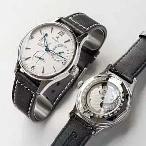 Orologio classico Polit pelle movimento gabbiano 1963 zaffiro automatico meccanico stella - Foto 1 di 5