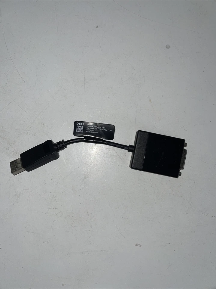 Genuine Dell Display Port Display Port to DVI NEW Single Adapter DP/N: KKMYD - Image 1 of 2