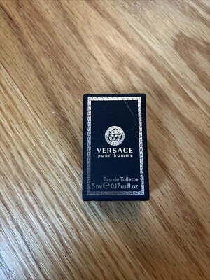 Versace POUR HOMME Eau de Toilette .17oz Deluxe Travel Splash para Hombres | Nuevo Foto 1 de 4