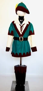 Costume Cappuccetto Pettirosso Bambino Bosco Peter Pan Vestito Fantasia Età 6 7 8 - Foto 1 di 6