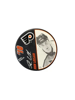 JOHN LECLAIR PHILADELPHIA FLYERS VINTAGE AÑOS 90 LITOGRAFÍA DISCO NHL Foto 1 de 3