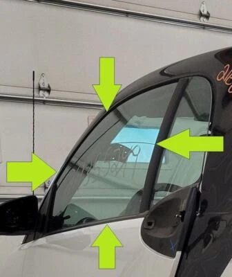 2008-2016 SMART FORTWO LEFT DRIVER FRONT DOOR GLASS WINDOW - Image 1 of 4