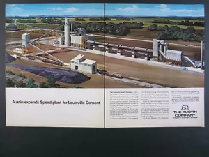 1972 Louisville Cement Co Speed IN Plant Facility Kunst Austin Co Vintage Druck Anzeige - Bild 1 von 1