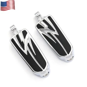 Pedales estriberas estilo relámpago de 10 mm para Harley Indian Triumph Victory Honda - Imagen 1 de 7