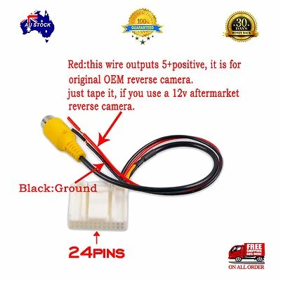 Arnés de video para Toyota GPS estéreo cámara de reversa Hiace Camry Prado Hilux 14-17 Foto 1 de 4