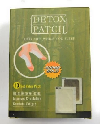 DETOXPATCH Detox Pflaster Entgiften im Schlaf - Giftstoffe entfernen, verbessert die Durchblutung x10