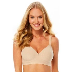 NWT Bali 42B Comfort Revolution Wirefree Bra 3463 Beige Chevron 116738 - Picture 1 of 2