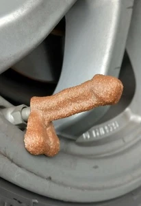BIGFOOT PENIS Valve Stem CAP qty (4) DICK WHEEL BIG FOOT weenie - Picture 1 of 4