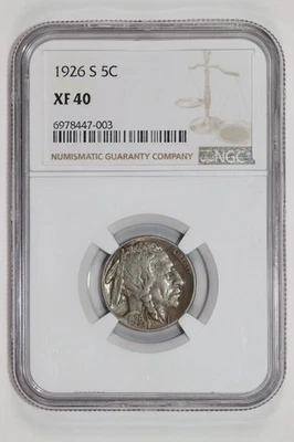 1926-S BUFFALO NICKEL NGC XF40 - Image 1 of 2