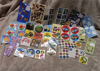 Lot Of Assorted Vintage Stickers, Toy Story Lisa Frank, Scooby Doo, Cars, Mickey - Image 1 of 4