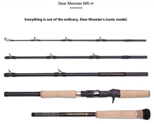 Monster Kiss Rod Baitcast Dear Monster MX Infinity Plus 5P Travel (2479) - Picture 1 of 6