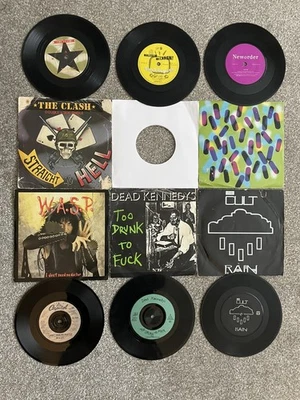 DEAD KENNEDYS, WASP, THE CULT, MALCOM MCLAREN, THE CLASH, NEW ORDER 7" SINGLES - Image 1 of 4