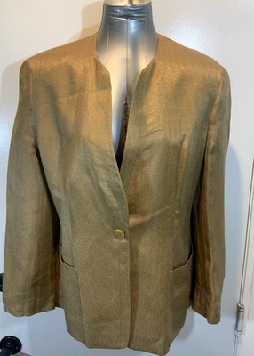 Giorgio Armani Borgonnuovo 21 Womens  EU 48 US 38 Med One Button Blazer  - Image 1 of 4