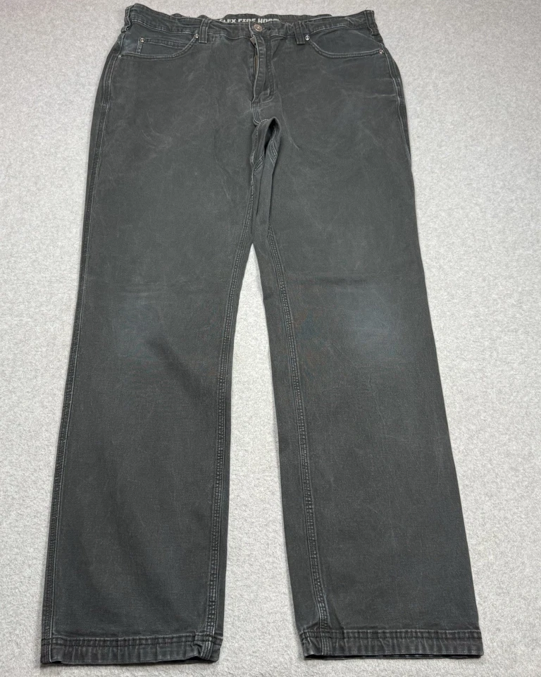 Pantalones de manguera contra incendios Duluth Trading Flex para hombre 38x32 negros elásticos de alta resistencia Foto 1 de 4